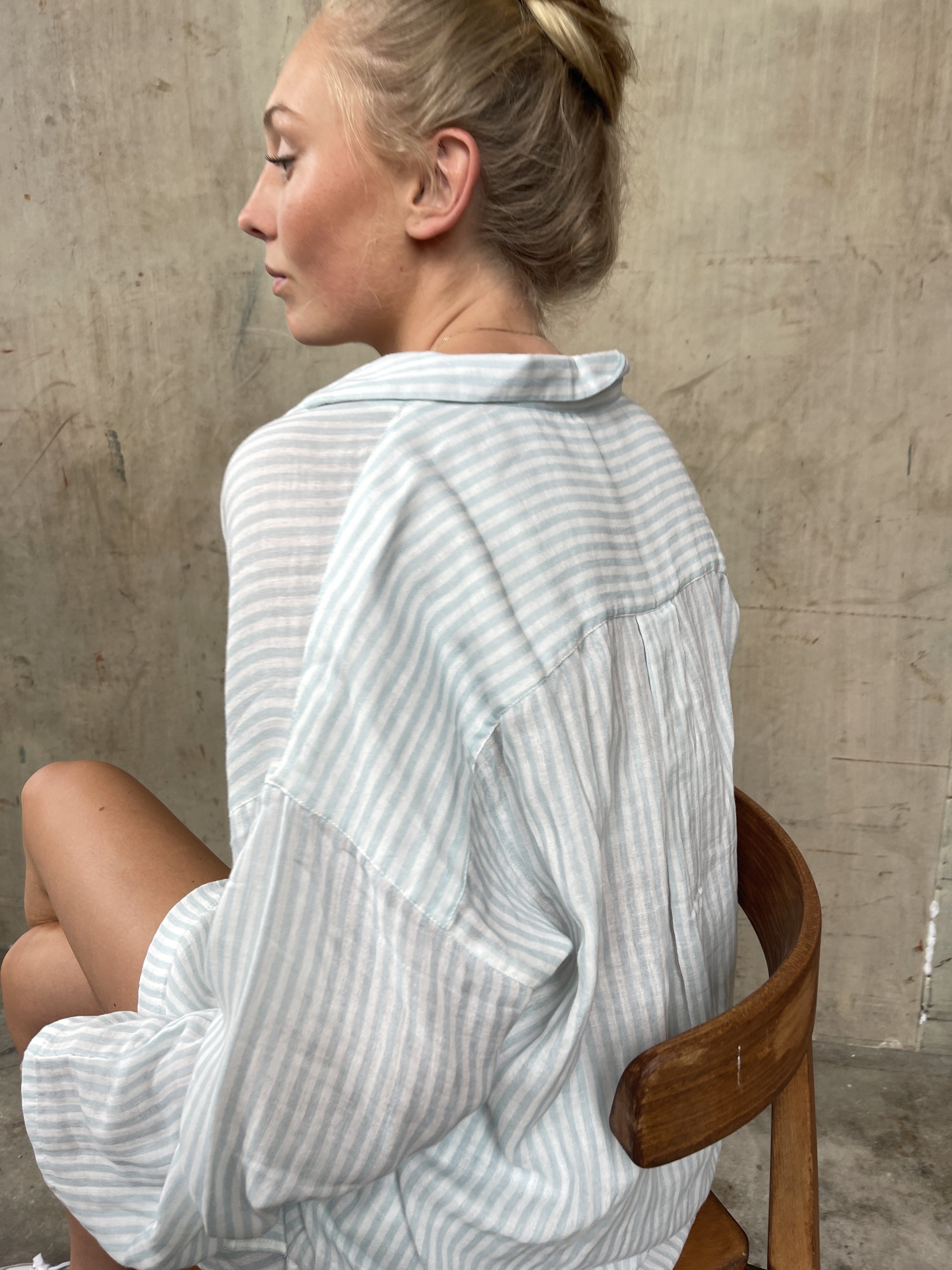 Toulon stripe muslin shirt organic