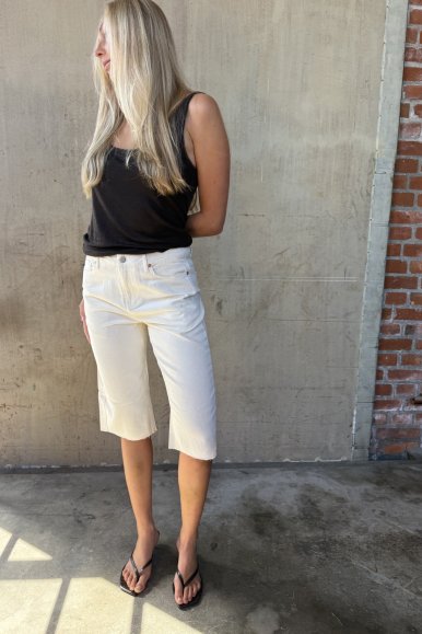 Wood capri jeans